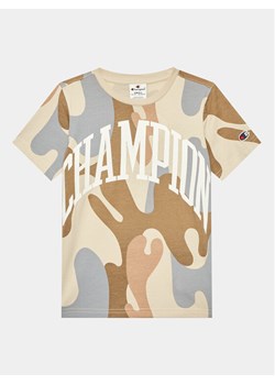 Champion T-Shirt 306363 Beżowy Regular Fit ze sklepu MODIVO w kategorii T-shirty chłopięce - zdjęcie 181098801