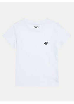 4F T-Shirt 4FJWMM00TTSHF1658 Biały Slim Fit ze sklepu MODIVO w kategorii Bluzki dziewczęce - zdjęcie 181099052