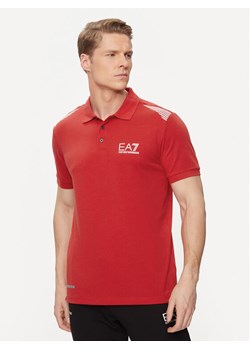 EA7 Emporio Armani Polo 3DPF51 PJULZ 1461 Czerwony Regular Fit ze sklepu MODIVO w kategorii T-shirty męskie - zdjęcie 181099083