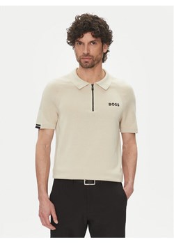 BOSS Polo K_Perform-Max_Pl 50537146 Beżowy Slim Fit ze sklepu MODIVO w kategorii T-shirty męskie - zdjęcie 181099250