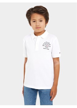 Tommy Hilfiger Polo Monotype KB0KB08801 Biały Regular Fit ze sklepu MODIVO w kategorii T-shirty chłopięce - zdjęcie 181099370
