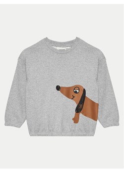 Mini Rodini Bluza Dog 2472015994 Szary Regular Fit ze sklepu MODIVO w kategorii Bluzy dziewczęce - zdjęcie 181099463
