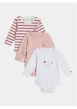Tommy Hilfiger Komplet 3 par body dziecięcych Essential KN0KN01949 Różowy ze sklepu MODIVO w kategorii Body niemowlęce - zdjęcie 181100154