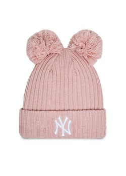 New Era Czapka Wmns Double Pom Nyy 60364289 Różowy ze sklepu MODIVO w kategorii Czapki zimowe damskie - zdjęcie 181100274