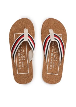Tommy Hilfiger Japonki Cork Beach Sandal FM0FM04475 Beżowy ze sklepu MODIVO w kategorii Klapki męskie - zdjęcie 181100394