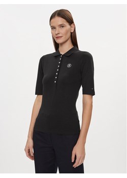 Tommy Hilfiger Polo WW0WW39820 Czarny Slim Fit ze sklepu MODIVO w kategorii Bluzki damskie - zdjęcie 181100412
