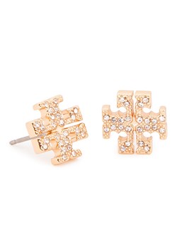 Tory Burch Kolczyki Crystal Logo Stud Earring 53423 Złoty ze sklepu MODIVO w kategorii Kolczyki - zdjęcie 181100472