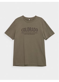 Outhorn T-Shirt OTHAW23TTSHM0938 Khaki Regular Fit ze sklepu MODIVO w kategorii T-shirty męskie - zdjęcie 181100573