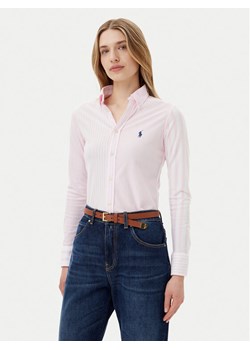 Polo Ralph Lauren Koszula 211965102001 Różowy Slim Fit ze sklepu MODIVO w kategorii Koszule damskie - zdjęcie 181100672
