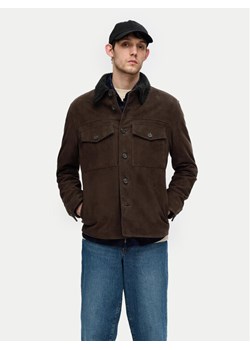 Selected Homme Kurtka skórzana 16094769 Brązowy Regular Fit ze sklepu MODIVO w kategorii Kurtki męskie - zdjęcie 181100944