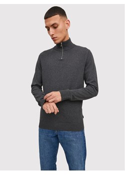 Jack&Jones Sweter Emil 12189339 Szary Regular Fit ze sklepu MODIVO w kategorii Swetry męskie - zdjęcie 181101044