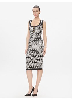 Elisabetta Franchi Sukienka dzianinowa AM-55Z-41E2-V460 Czarny Slim Fit ze sklepu MODIVO w kategorii Sukienki - zdjęcie 181101184