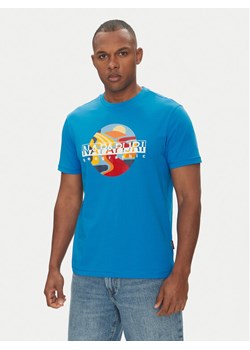 Napapijri T-Shirt S-Valdor NP0A4IE6 Niebieski Regular Fit ze sklepu MODIVO w kategorii T-shirty męskie - zdjęcie 181101343
