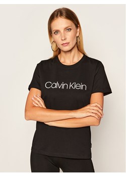Calvin Klein T-Shirt Core Logo K20K202142 Czarny Regular Fit ze sklepu MODIVO w kategorii Bluzki damskie - zdjęcie 181101410