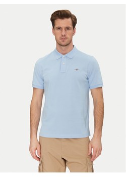 Gant Polo Shield Piqué 2210 Błękitny Regular Fit ze sklepu MODIVO w kategorii T-shirty męskie - zdjęcie 181101470