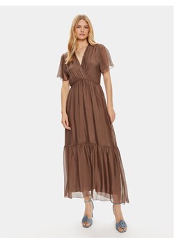 Haveone Sukienka letnia AFF-L013 Brązowy Regular Fit ze sklepu MODIVO w kategorii Sukienki - zdjęcie 181101531