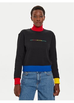 United Colors Of Benetton Bluza 3J68D107Z Czarny Regular Fit ze sklepu MODIVO w kategorii Bluzy damskie - zdjęcie 181101550