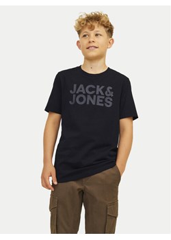 Jack&Jones Junior T-Shirt Corp Logo 12152730 Czarny Regular Fit ze sklepu MODIVO w kategorii T-shirty chłopięce - zdjęcie 181101593