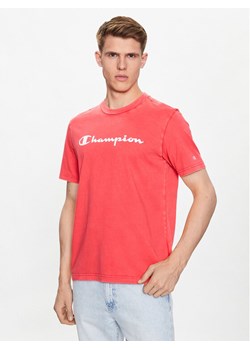Champion T-Shirt 218604 Różowy Regular Fit ze sklepu MODIVO w kategorii T-shirty męskie - zdjęcie 181101641