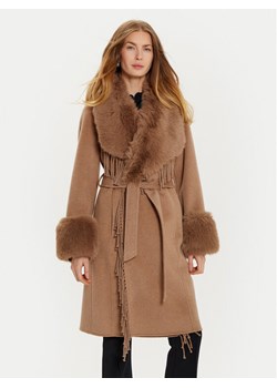 Marciano Guess Płaszcz wełniany 4BGL10 7125A Brązowy Regular Fit ze sklepu MODIVO w kategorii Płaszcze damskie - zdjęcie 181102004