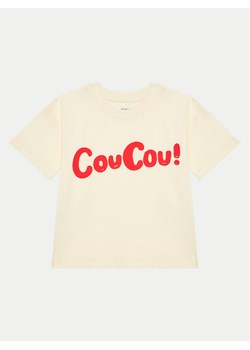 Mini Rodini T-Shirt Coucou 2472012911 Écru Regular Fit ze sklepu MODIVO w kategorii Bluzki dziewczęce - zdjęcie 181102090
