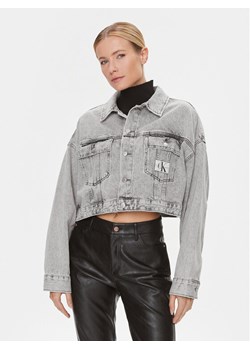 Calvin Klein Jeans Kurtka jeansowa J20J222467 Szary Oversize ze sklepu MODIVO w kategorii Kurtki damskie - zdjęcie 181102093