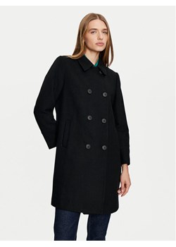 United Colors Of Benetton Płaszcz wełniany 2O9VDN064 Czarny Regular Fit ze sklepu MODIVO w kategorii Płaszcze damskie - zdjęcie 181102210