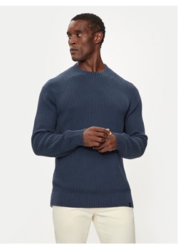 Calvin Klein Jeans Sweter Linear J30J326888 Granatowy Relaxed Fit ze sklepu MODIVO w kategorii Swetry męskie - zdjęcie 181102263