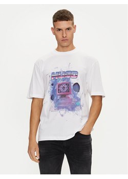 Hugo T-Shirt Naradie 50519048 Biały Regular Fit ze sklepu MODIVO w kategorii T-shirty męskie - zdjęcie 181102273