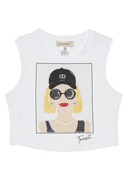 TWINSET Top 251GJ2483 Biały Regular Fit - id: 0000304960741 - marki Twinset - 181102681 TWINSET Top 251GJ2483 Biały Regular Fit ze sklepu MODIVO w kategorii Bluzki dziewczęce - zdjęcie 181102681