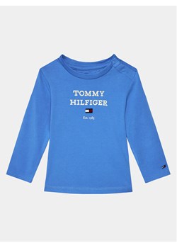 Tommy Hilfiger Bluzka Logo KN0KN01760 Niebieski Regular Fit ze sklepu MODIVO w kategorii Kaftaniki i bluzki - zdjęcie 181102790