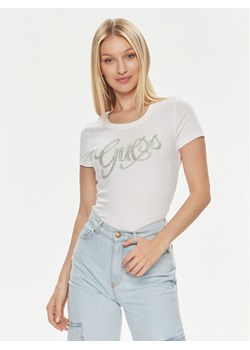 Guess T-Shirt W4GI30 J1314 Biały Slim Fit ze sklepu MODIVO w kategorii Bluzki damskie - zdjęcie 181102822