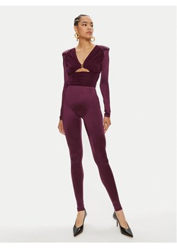 Elisabetta Franchi Kombinezon TU-019-46E2 Bordowy Slim Fit ze sklepu MODIVO w kategorii Kombinezony damskie - zdjęcie 181103021