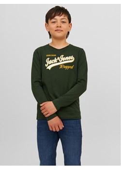 Jack&Jones Junior Bluzka 12237371 Zielony Regular Fit ze sklepu MODIVO w kategorii T-shirty chłopięce - zdjęcie 181103052
