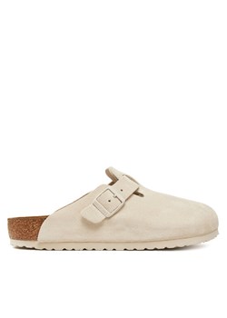 Birkenstock Klapki Boston zamsz 1027667 Biały ze sklepu MODIVO w kategorii Klapki męskie - zdjęcie 181103092