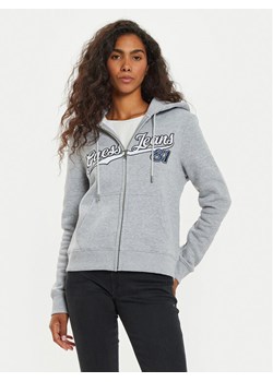 Guess Jeans Bluza W4BQ03 KC811 Szary Regular Fit ze sklepu MODIVO w kategorii Bluzy damskie - zdjęcie 181103221