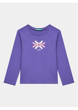 United Colors Of Benetton Bluzka 3I9WG10A3 Fioletowy Regular Fit ze sklepu MODIVO w kategorii Bluzki dziewczęce - zdjęcie 181103312