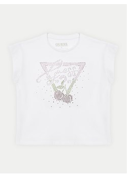 Guess T-Shirt J5GI01 K6YW4 Biały Regular Fit ze sklepu MODIVO w kategorii Bluzki dziewczęce - zdjęcie 181103340