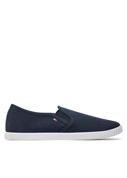 Tommy Hilfiger Tenisówki Canvas Slip-On Sneaker FW0FW07806 Granatowy ze sklepu MODIVO w kategorii Trampki damskie - zdjęcie 181103421