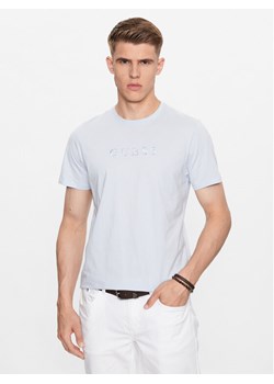Guess T-Shirt M2BP47 K7HD0 Błękitny Slim Fit ze sklepu MODIVO w kategorii T-shirty męskie - zdjęcie 181103542