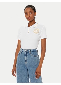 Versace Jeans Couture Polo 78HAGT00 Biały Regular Fit ze sklepu MODIVO w kategorii Bluzki damskie - zdjęcie 181103594