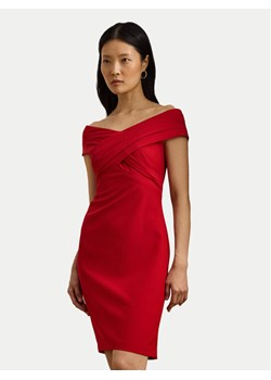 LAUREN RALPH LAUREN Sukienka koktajlowa 253936390009 Czerwony Slim Fit ze sklepu MODIVO w kategorii Sukienki - zdjęcie 181103653