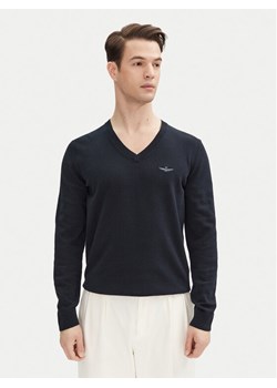 Aeronautica Militare Sweter 251MA1504L506 Granatowy Regular Fit ze sklepu MODIVO w kategorii Swetry męskie - zdjęcie 181103792