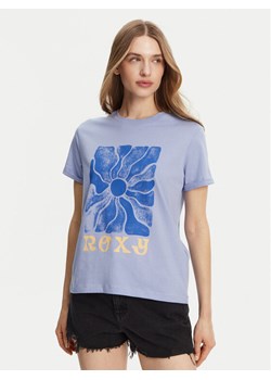 Roxy T-Shirt ERJZT05911 Niebieski Regular Fit ze sklepu MODIVO w kategorii Bluzki damskie - zdjęcie 181103853