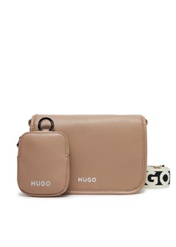 HUGO Torebka Bel Crossbody Flap 50541869 Beżowy ze sklepu MODIVO w kategorii Listonoszki - zdjęcie 181103941