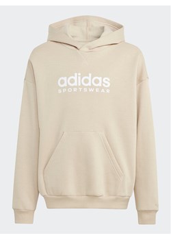 adidas Bluza Fleece IB3233 Beżowy Loose Fit ze sklepu MODIVO w kategorii Bluzy chłopięce - zdjęcie 181103973