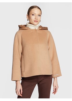 Marella Płaszcz wełniany Era 30860227 Brązowy Regular Fit ze sklepu MODIVO w kategorii Płaszcze damskie - zdjęcie 181104102