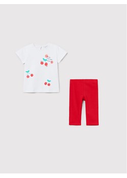 OVS Komplet t-shirt i legginsy 1516121 Biały Regular Fit ze sklepu MODIVO w kategorii Komplety niemowlęce - zdjęcie 181104343
