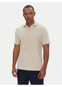 BOSS Polo Pe_Doubletowel 50539869 Beżowy Relaxed Fit ze sklepu MODIVO w kategorii T-shirty męskie - zdjęcie 181104344
