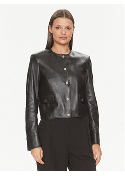 Boss Kurtka skórzana Samarie 50505500 Czarny Slim Fit ze sklepu MODIVO w kategorii Kurtki damskie - zdjęcie 181104520